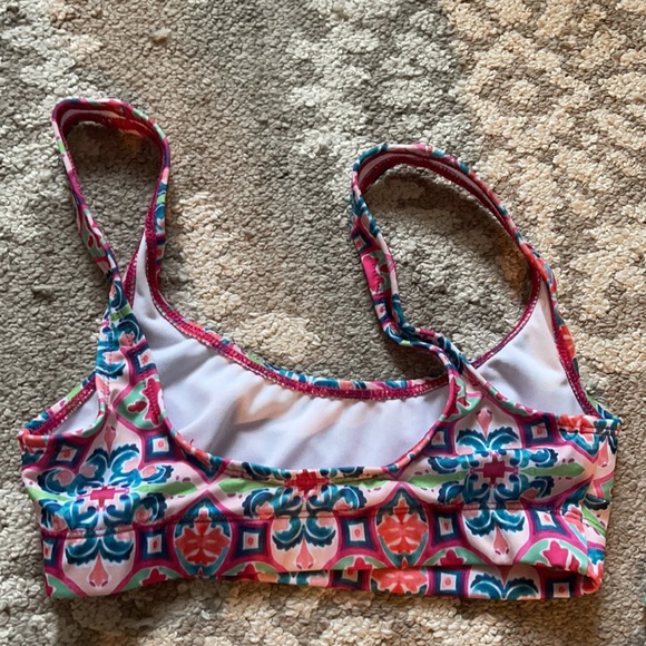 ASOS Pink Mosaic Sports bra Bikini Top - Picture 3 of 4